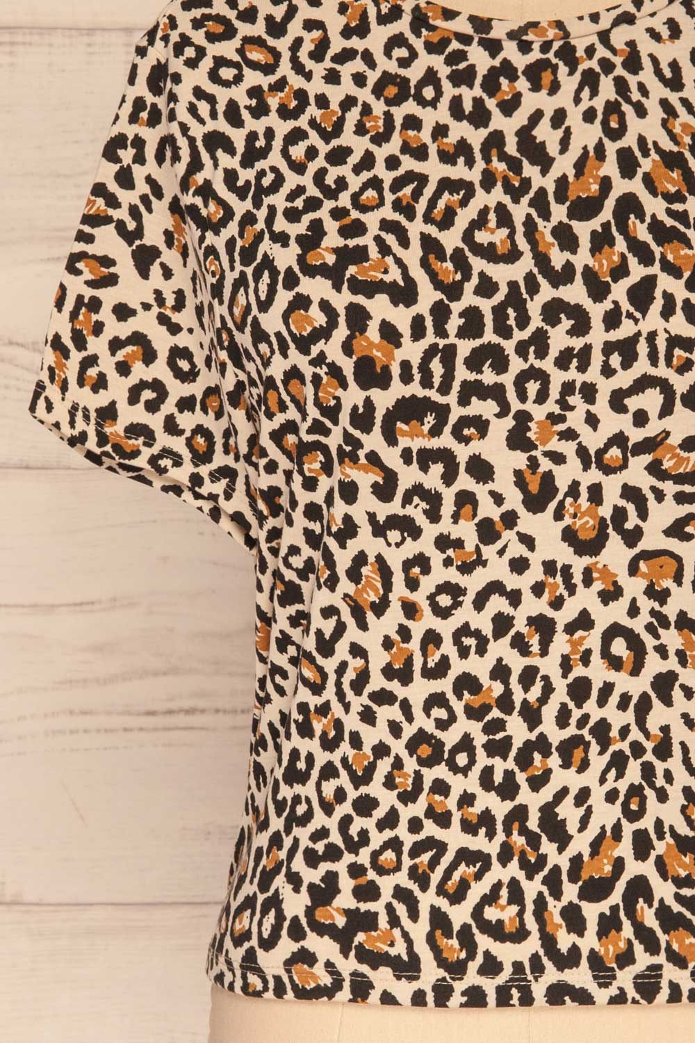 Delp Cheetah Printed Soft Cropped T-Shirt | La Petite Garçonne 7