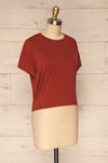 Delp Cognac Red Soft Cropped T-Shirt | La Petite Garçonne 3