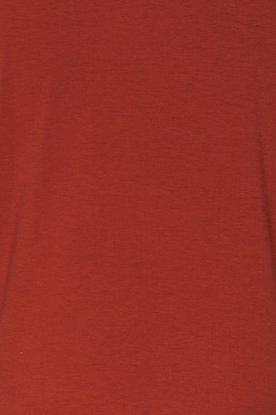 Delp Cognac Red Soft Cropped T-Shirt | La Petite Garçonne 8