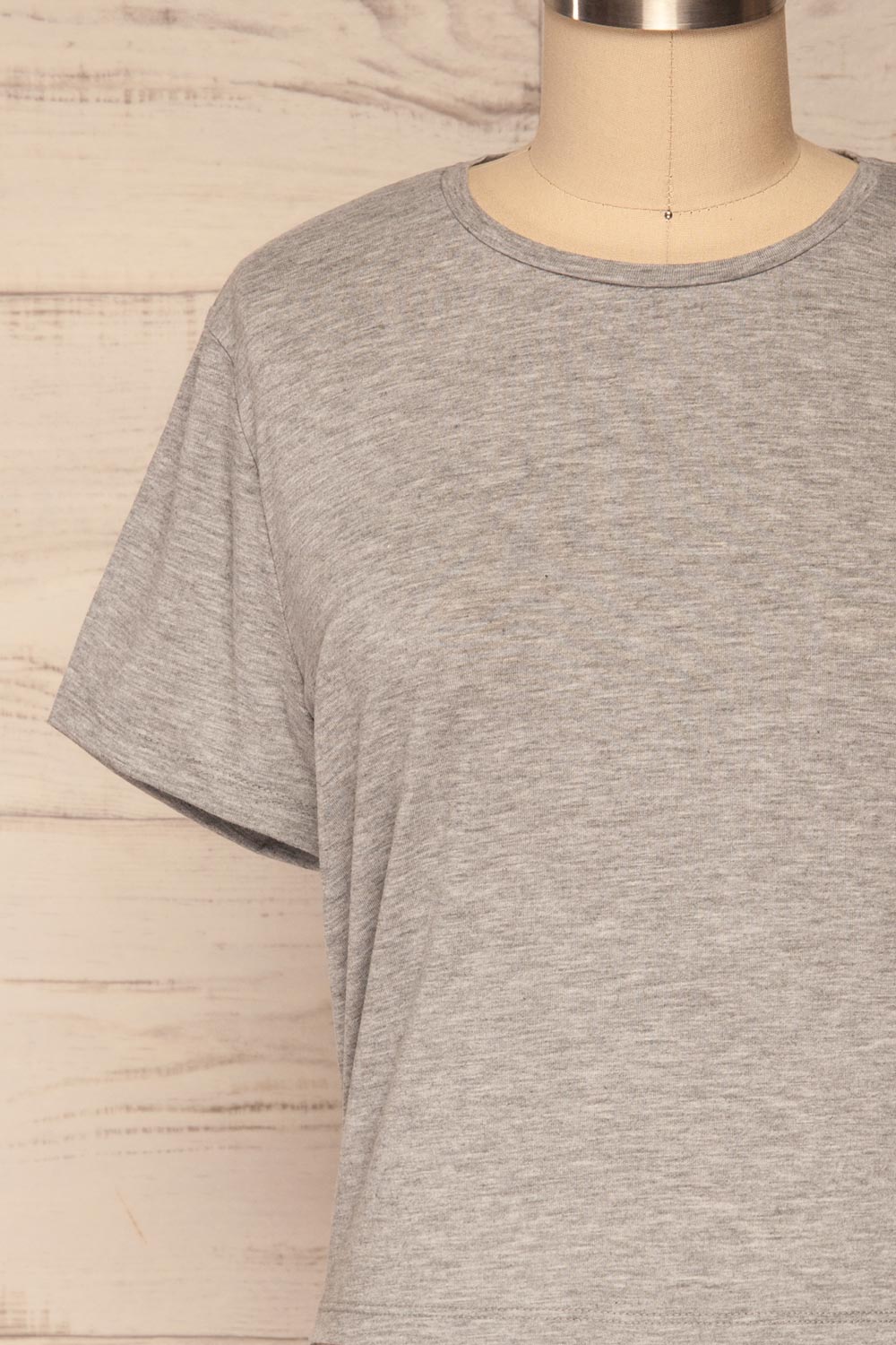 Delp Grey Soft Cropped T-Shirt | La Petite Garçonne  2