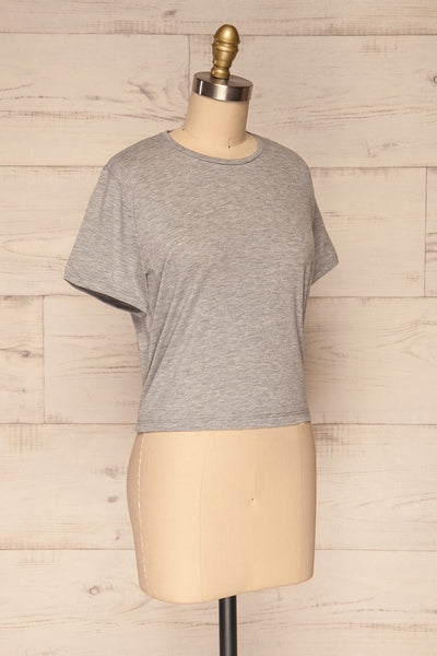 Delp Grey Soft Cropped T-Shirt | La Petite Garçonne 3