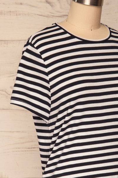 Delp Navy Stripes Soft Cropped T-Shirt | La Petite Garçonne 4
