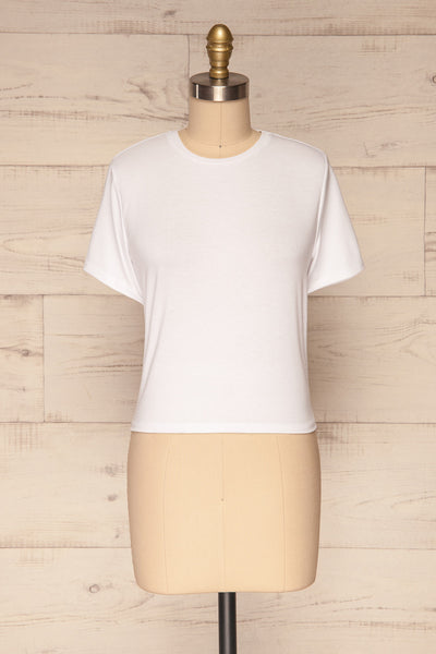 Delp White Soft Cropped T-Shirt | La Petite Garçonne 1