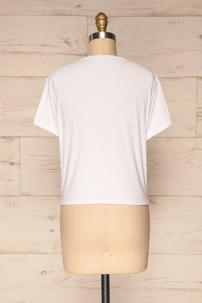 Delp White Soft Cropped T-Shirt | La Petite Garçonne 5