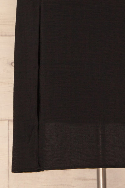 Delphi Black V-Neck Midi Dress | La petite garçonne skirt