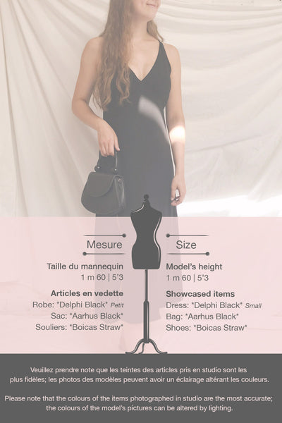 Delphi Black V-Neck Midi Dress | La petite garçonne template