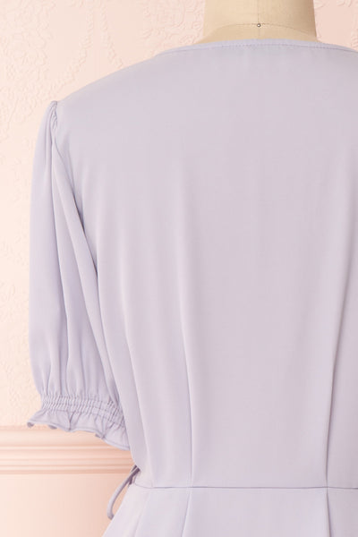 Delphina Lilac Short Sleeved Wrap Top | Boutique 1861 6