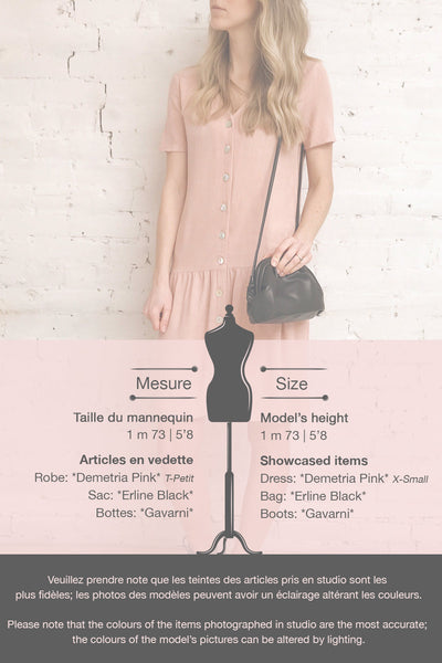 Demetria Pink Short Sleeve Button-Up Dress | La petite garçonne  template