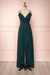 Destry Émeraude Emerald High-Low Maxi Wrap Dress | Boudoir 1861