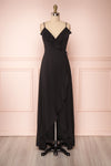 Destry Noire Black Ruffled High-Low Maxi Wrap Dress | Boudoir 1861