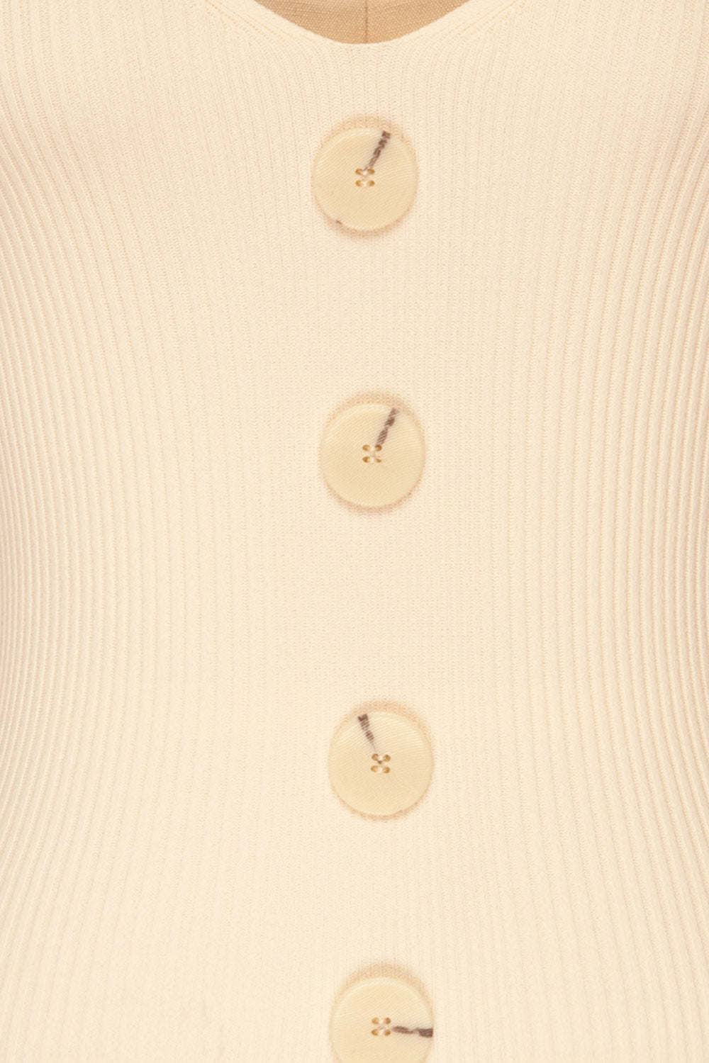 Deurle Cream Ribbed Button-Up Camisole | La Petite Garçonne 8