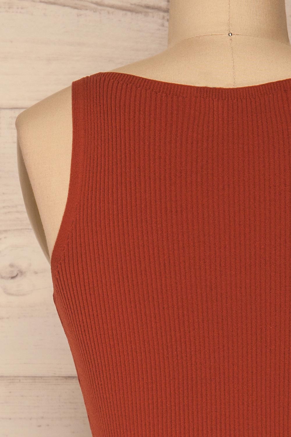 Deurle Rust Orange Ribbed Button-Up Camisole | La Petite Garçonne 6