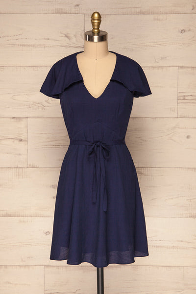 Deviken Navy Blue A-Line Summer Dress | La Petite Garçonne