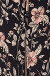 Dhaimoniaa Navy Blue Floral Sleeveless Jumpsuit fabric close up | La Petite Garçonne