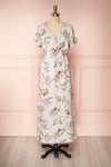 Dieren Light Blue Floral Maxi Summer Dress | Boutique 1861 front view