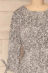 Digermulen Black and White Leopard Midi Dress | La Petite Garçonne front close-up