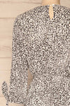 Digermulen Black and White Leopard Midi Dress | La Petite Garçonne back close-up