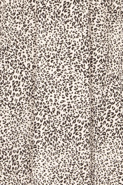 Digermulen Black and White Leopard Midi Dress | La Petite Garçonne fabric detail
