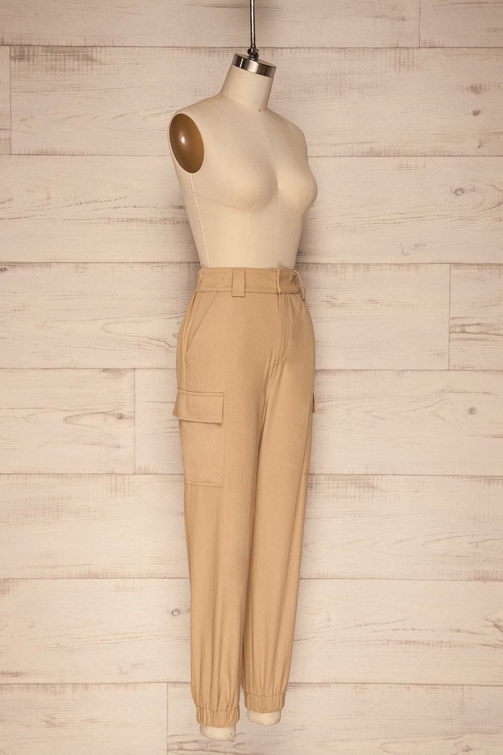 Digernes Beige Cargo Pants | La Petite Garçonne side view