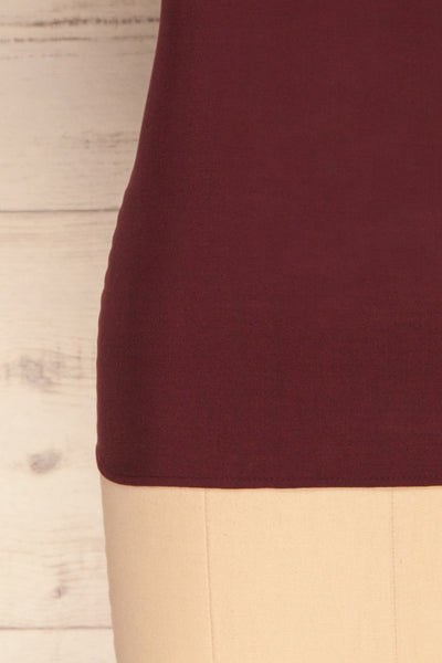 Dingja Burgundy Short Sleeved Loose T-Shirt | La Petite Garçonne 7
