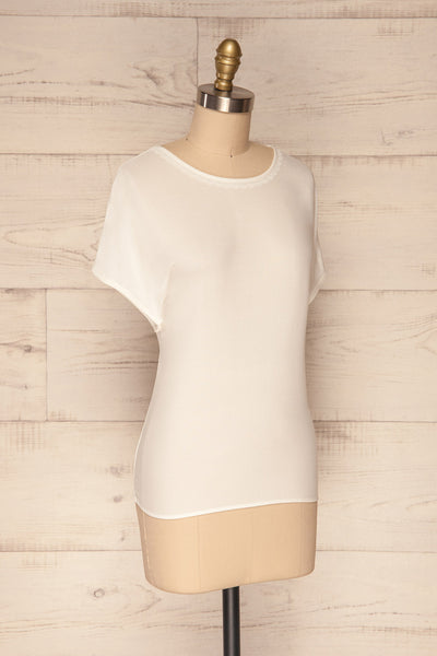 Dingja White Short Sleeved Loose T-Shirt | La Petite Garçonne 3