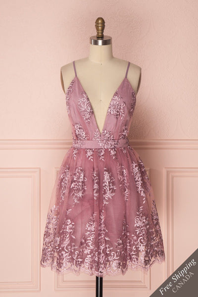 Dinora Mauve | Lilac Floral Dress