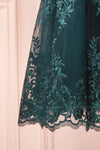 Dinora Green | Short A-Line Floral Dress