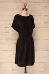 Dobele Black Sparkling Short Sleeve Dress | La petite garçonne side view