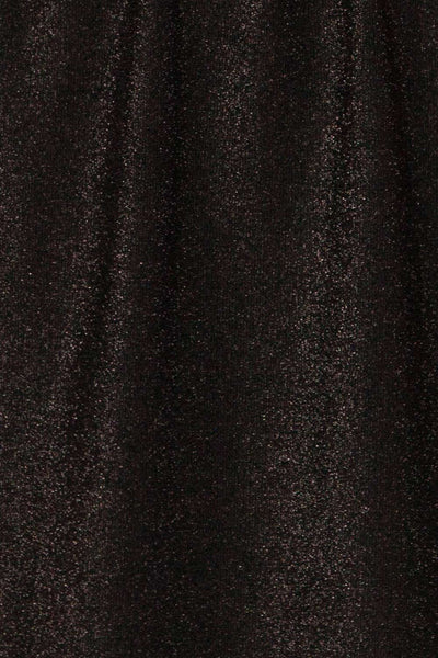 Dobele Black Sparkling Short Sleeve Dress | La petite garçonne fabric
