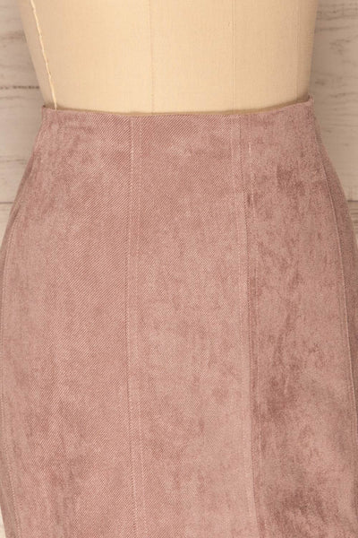 Dobrzany Lilac Faux Suede Mini Skirt | La Petite Garçonne 4