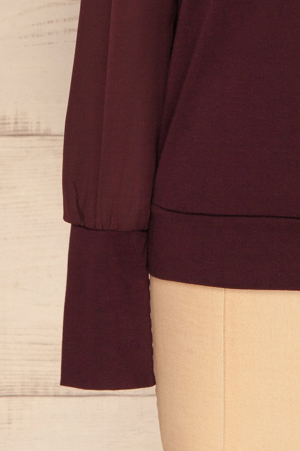 Dolmoy Burgundy Puff Sleeved Blouse with Ruffles | La Petite Garçonne 8