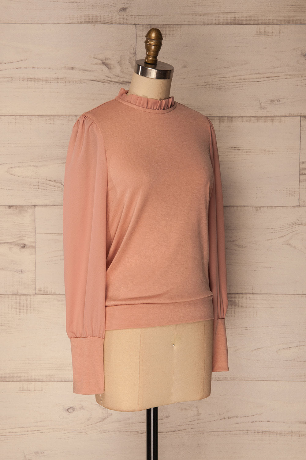 Dolmoy Pink Puff Sleeved Blouse with Ruffles | La Petite Garçonne 4