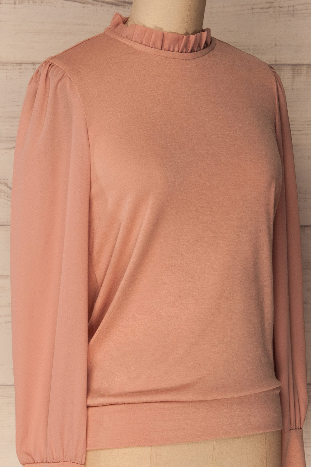 Dolmoy Pink Puff Sleeved Blouse with Ruffles | La Petite Garçonne 5