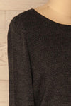 Dolni Gris Dark Grey Textured Sweater Top | La Petite Garçonne 4