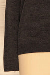 Dolni Gris Dark Grey Textured Sweater Top | La Petite Garçonne 7