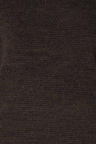 Dolni Gris Dark Grey Textured Sweater Top | La Petite Garçonne 8