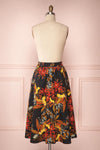 Domy Navy Blue Floral A-Line Midi Skirt | Boutique 1861 5