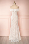 Donalda White Lace Mermaid Bridal Dress | Boudoir 1861 back view