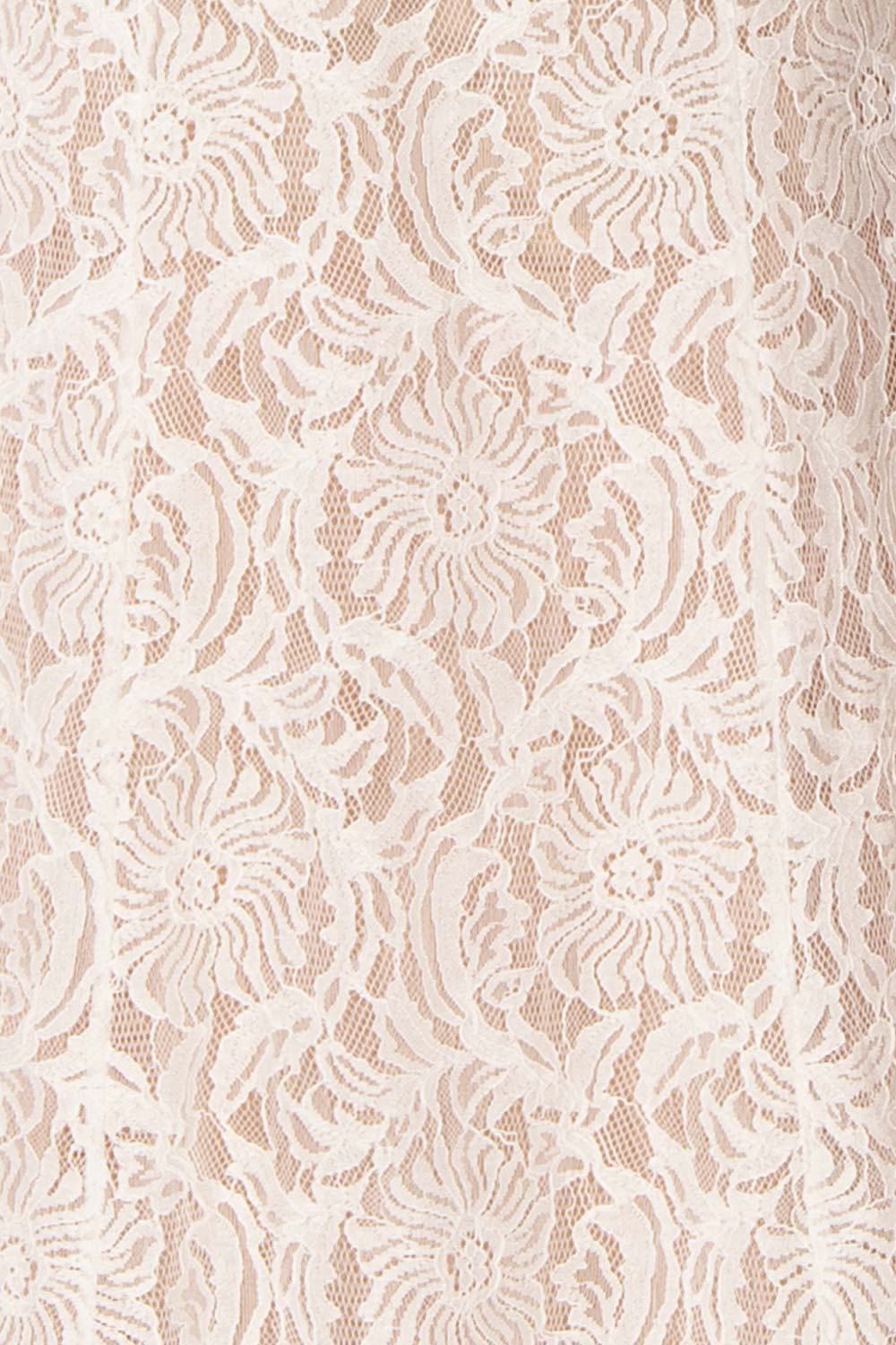 Donalda White Lace Mermaid Bridal Dress | Boudoir 1861 fabric details 