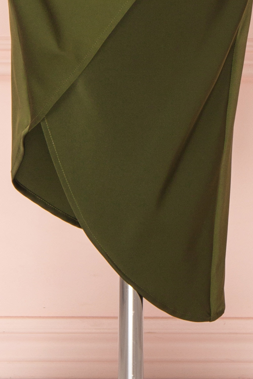 Dorete Olive Green Fitted Draped Cocktail Dress | Boutique 1861 7