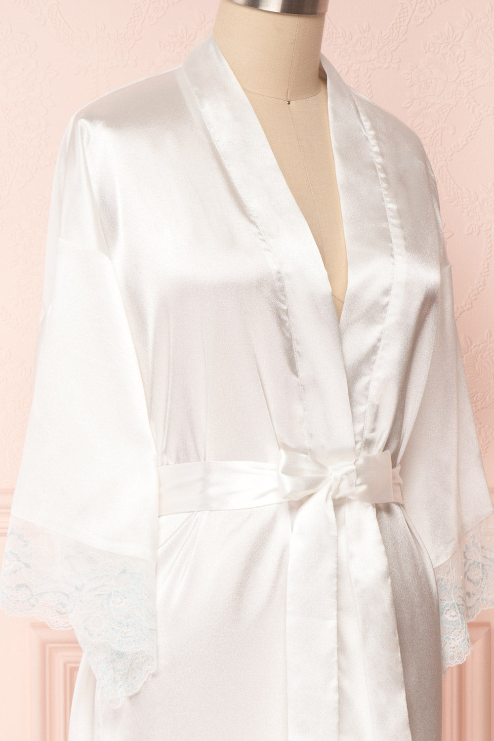 Dorika White Satin Bridal Kimono | Boudoir 1861 5