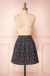 Dorit Black Floral Pleated Mini Skirt | Boutique 1861 front view