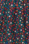 Dorit Black Floral Pleated Mini Skirt | Boutique 1861 fabric detail