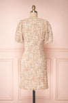Dorothea Beige & Gold Tweed Dress | Robe Ajustée | Boutique 1861 back view