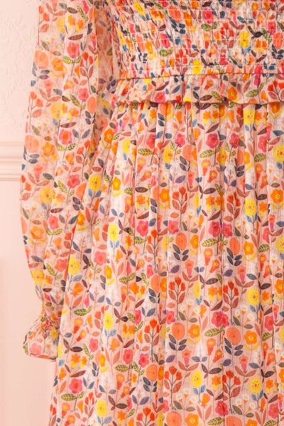 Dorothie Colourful Long Sleeve Maxi Dress | Boutique 1861 sleeve