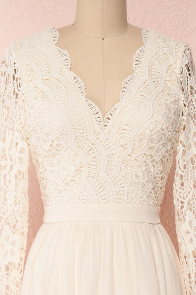 Dottie Cream Lace & Chiffon A-Line Gown | Boutique 1861 2
