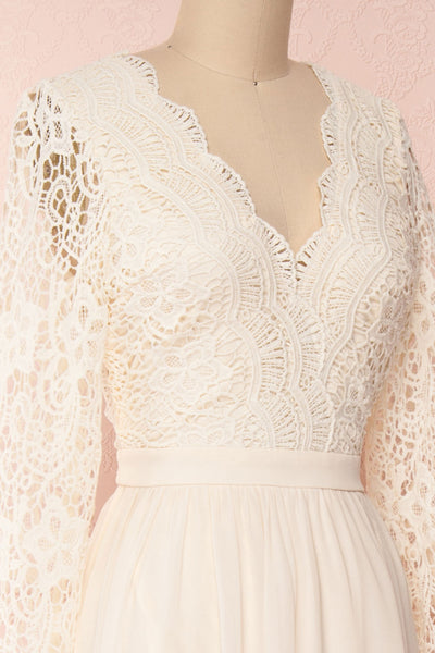 Dottie Cream Lace & Chiffon A-Line Gown | Boutique 1861 4