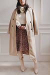 Argenteuil Long Buttonned Trench Coat | La petite garçonne model outfit