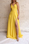 Chantay Yellow A-Line Maxi Dress w/ Lace | Boutique 1861 model look