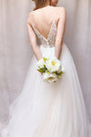 Eligia White Tulle A-Line Bridal Dress with Slit | Boudoir 1861 model dos